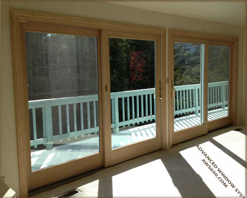 Andersen Oak interior Frencwood gliders installed in Redwood City,Ca.