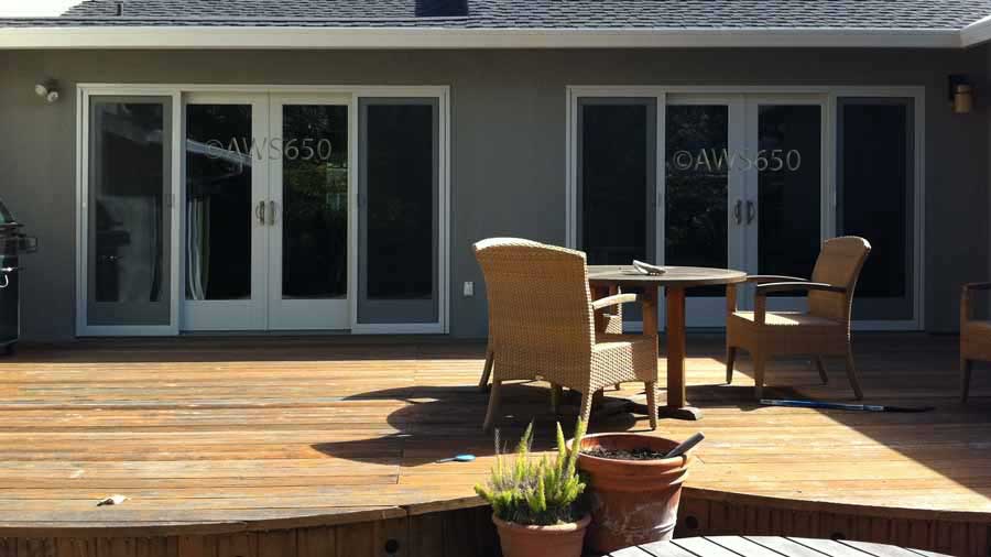 Andersen Patio Doors on deck