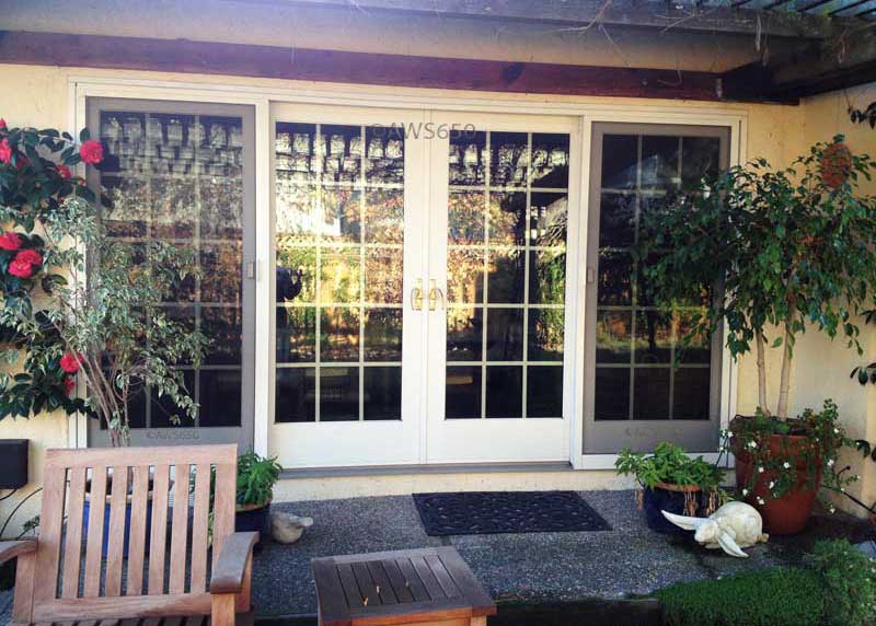 Andersen 4_Panel Frenchwood Gliding patio door installed in Foster City,Ca